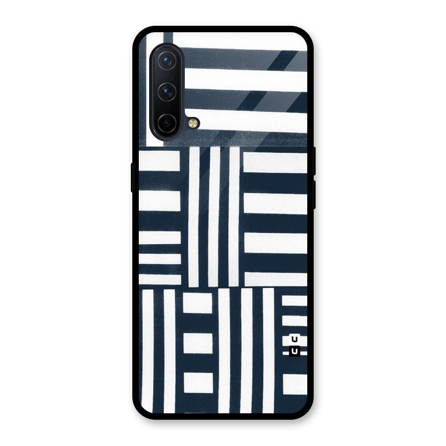 Square  Stripes Glass Back Case for OnePlus Nord CE 5G
