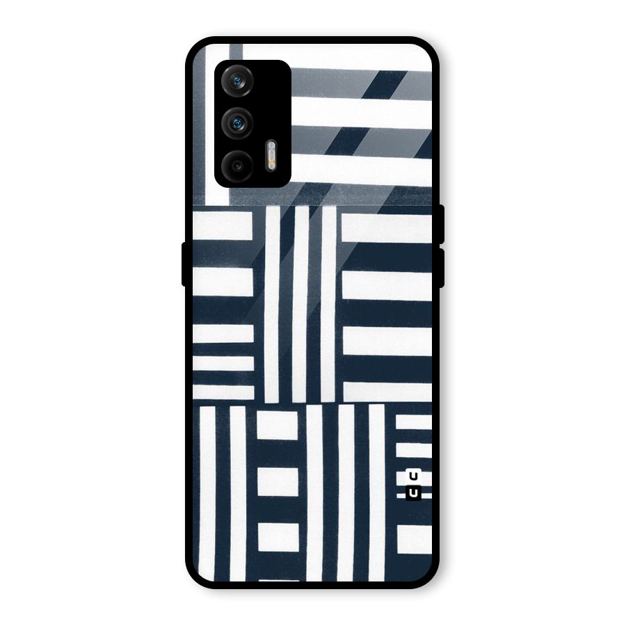 Square  Stripes Glass Back Case for Realme GT 5G