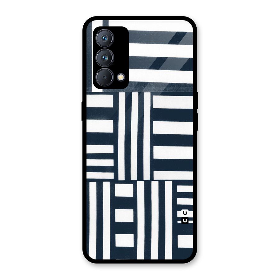 Square  Stripes Glass Back Case for Realme GT Master Edition