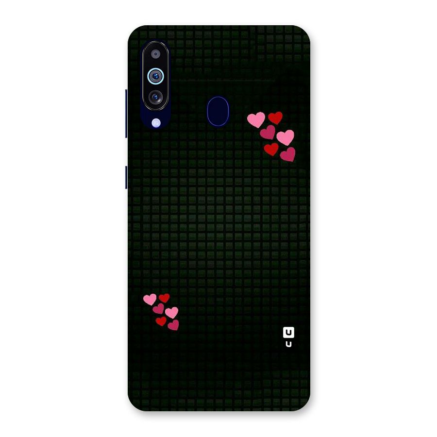 Square and Hearts Back Case for Galaxy A60