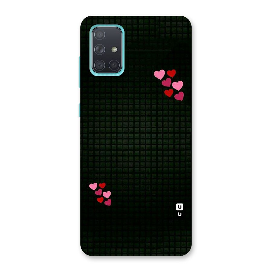 Square and Hearts Back Case for Galaxy A71