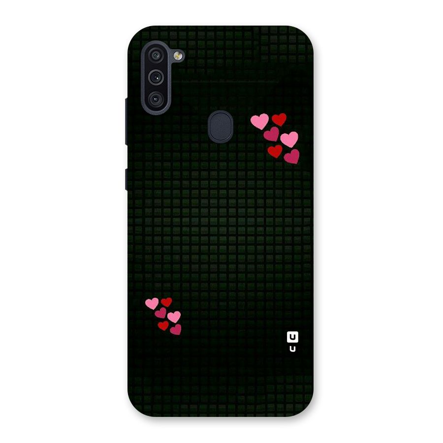 Square and Hearts Back Case for Galaxy M11