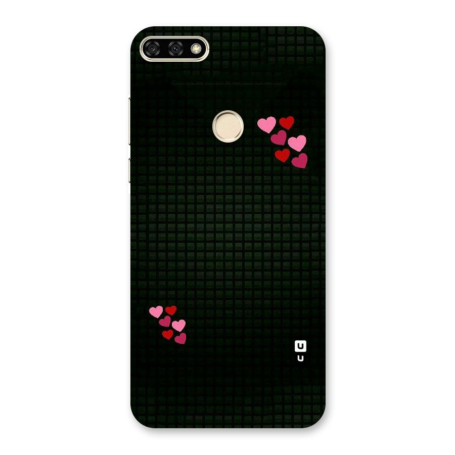 Square and Hearts Back Case for Honor 7A