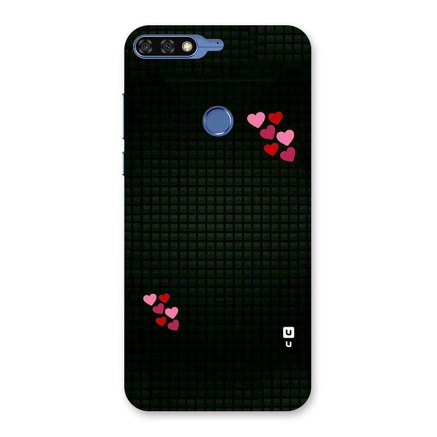 Square and Hearts Back Case for Honor 7C