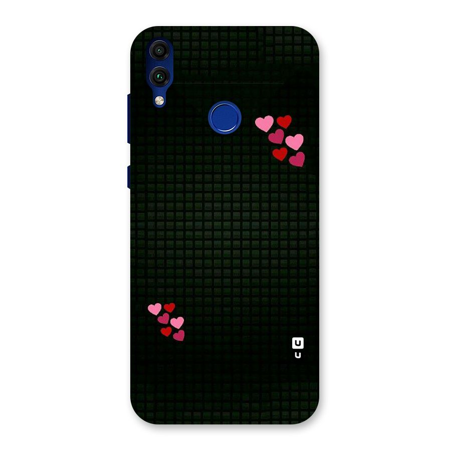 Square and Hearts Back Case for Honor 8C