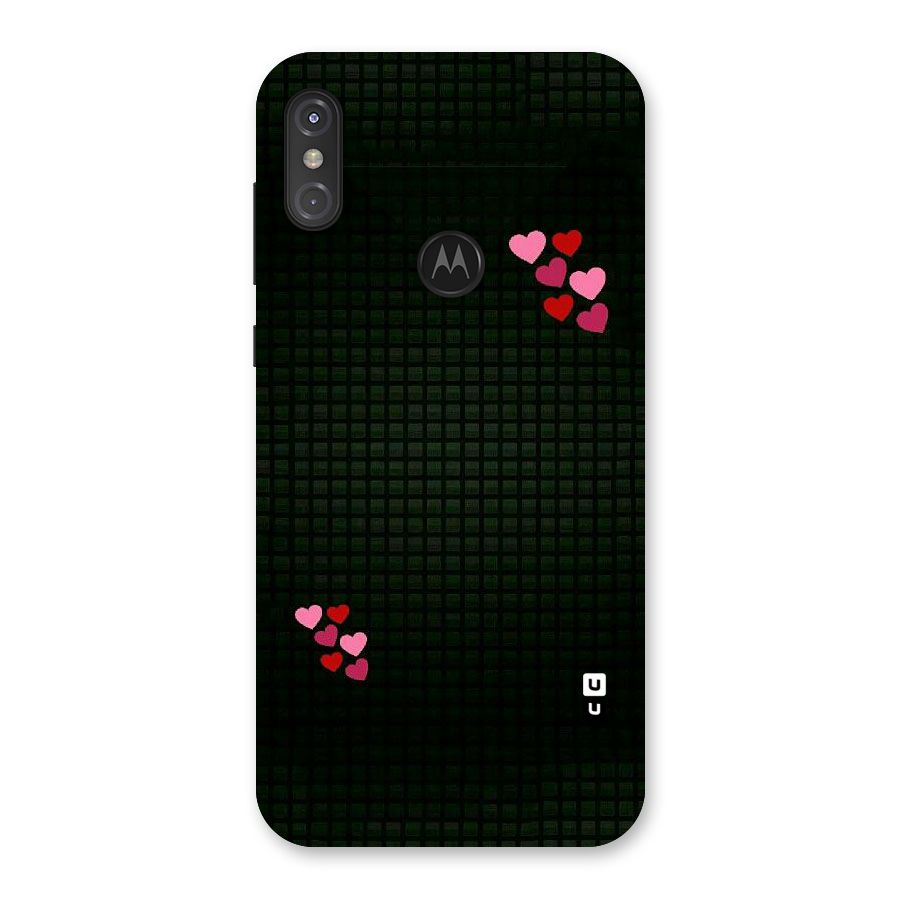 Square and Hearts Back Case for Motorola One Power