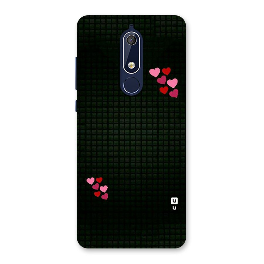 Square and Hearts Back Case for Nokia 5.1
