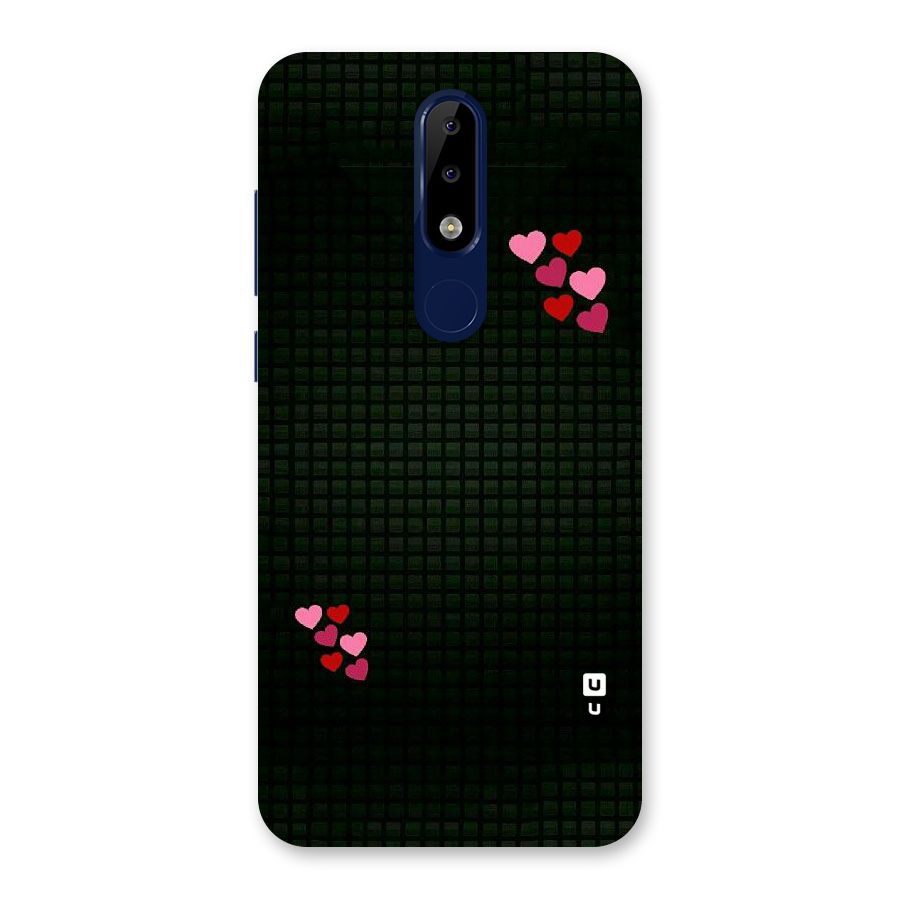 Square and Hearts Back Case for Nokia 5.1 Plus