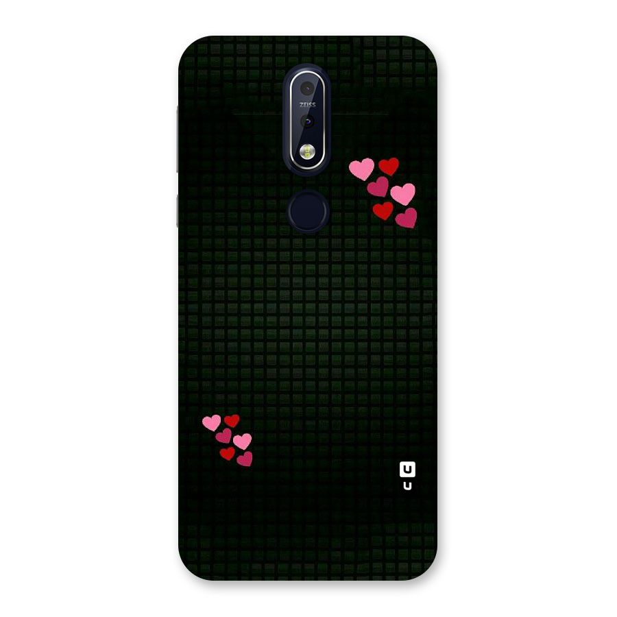 Square and Hearts Back Case for Nokia 7.1