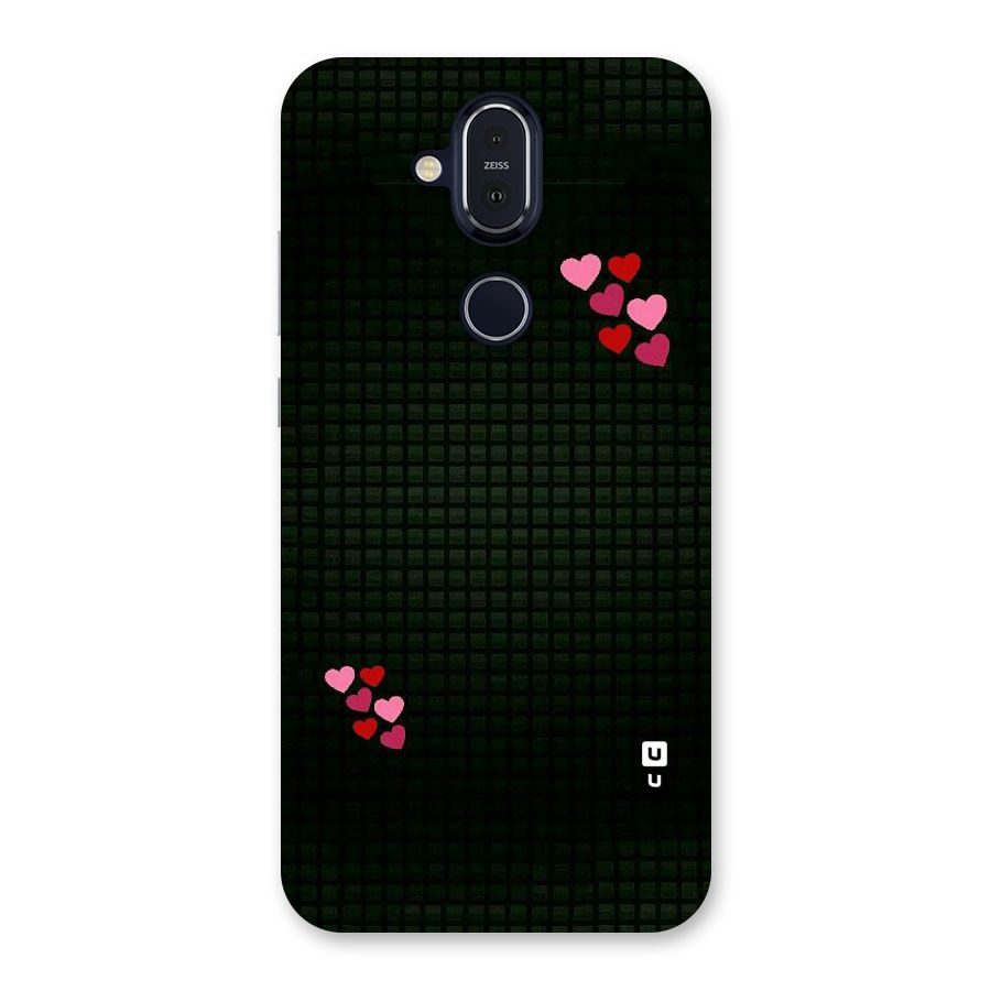 Square and Hearts Back Case for Nokia 8.1