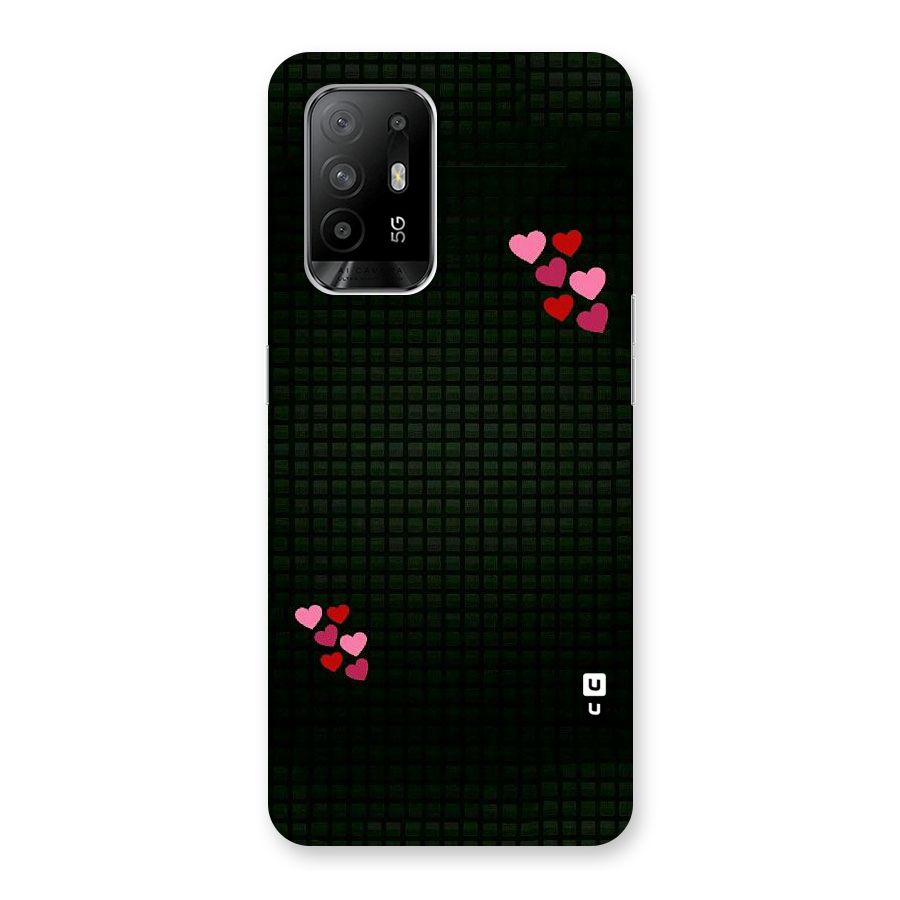 Square and Hearts Back Case for Oppo F19 Pro Plus 5G