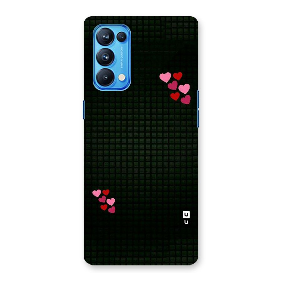 Square and Hearts Back Case for Oppo Reno5 Pro 5G
