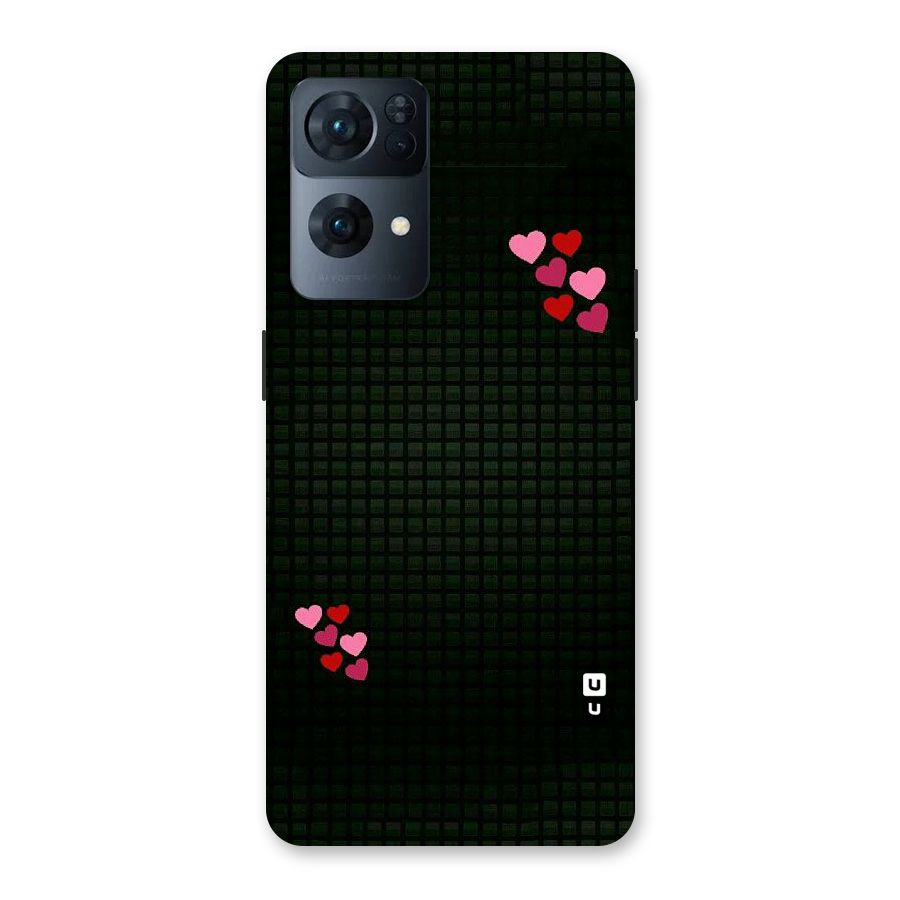 Square and Hearts Back Case for Oppo Reno7 Pro 5G