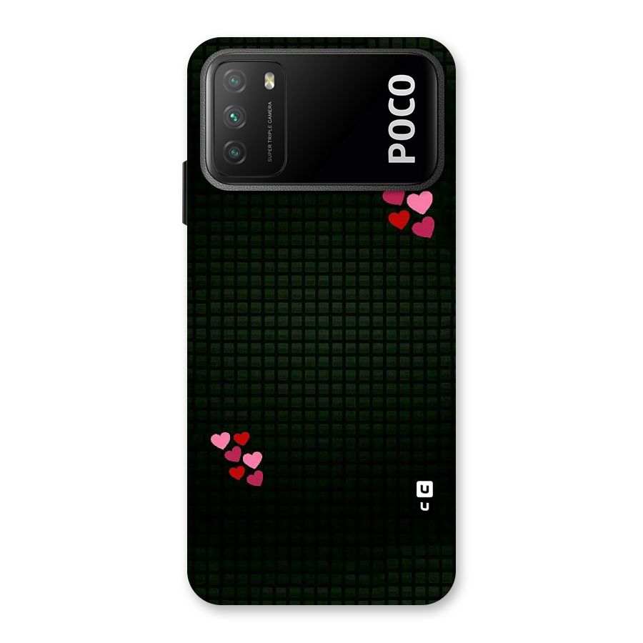 Square and Hearts Back Case for Poco M3