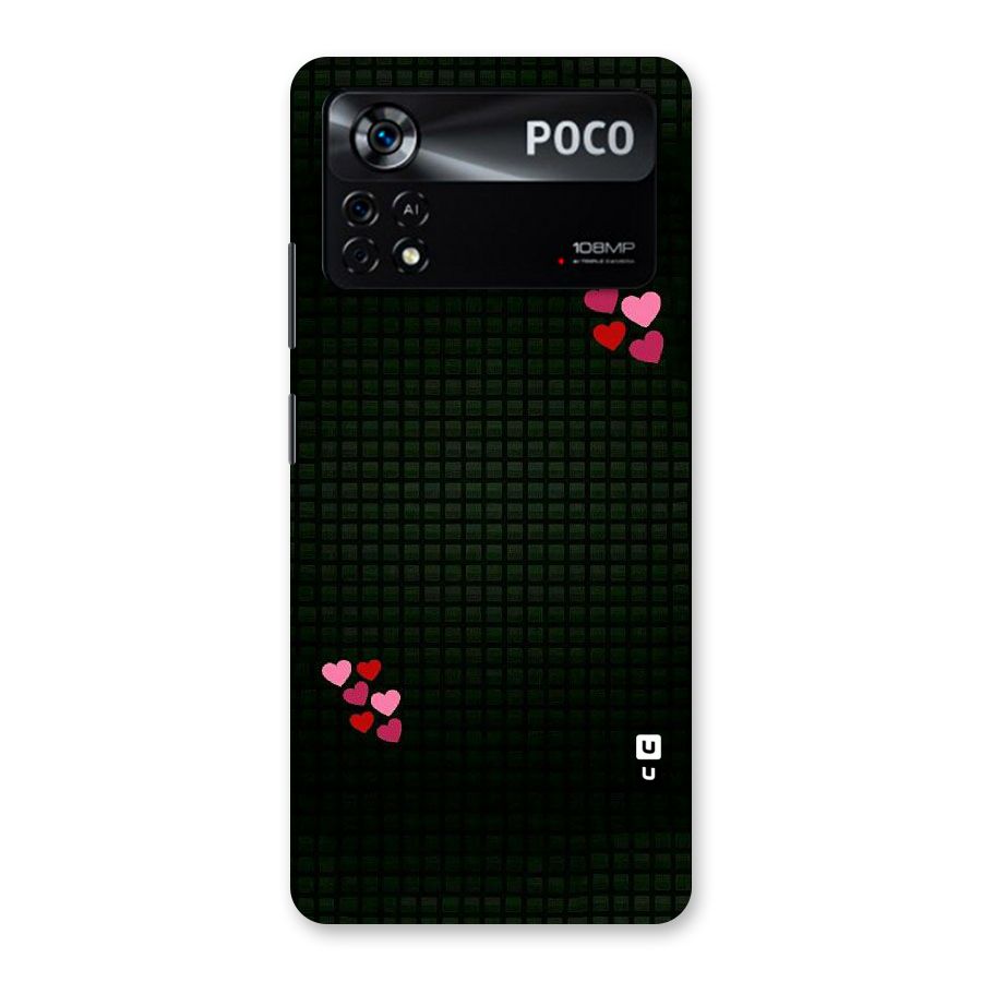 Square and Hearts Back Case for Poco X4 Pro 5G