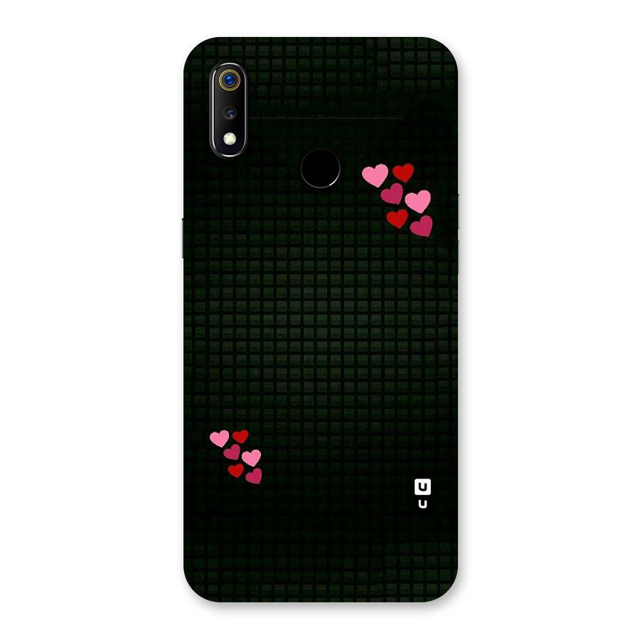 Square and Hearts Back Case for Realme 3