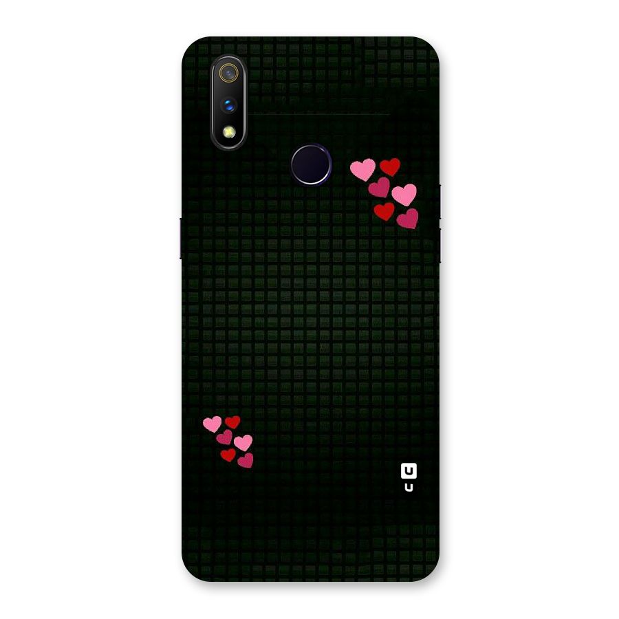 Square and Hearts Back Case for Realme 3 Pro