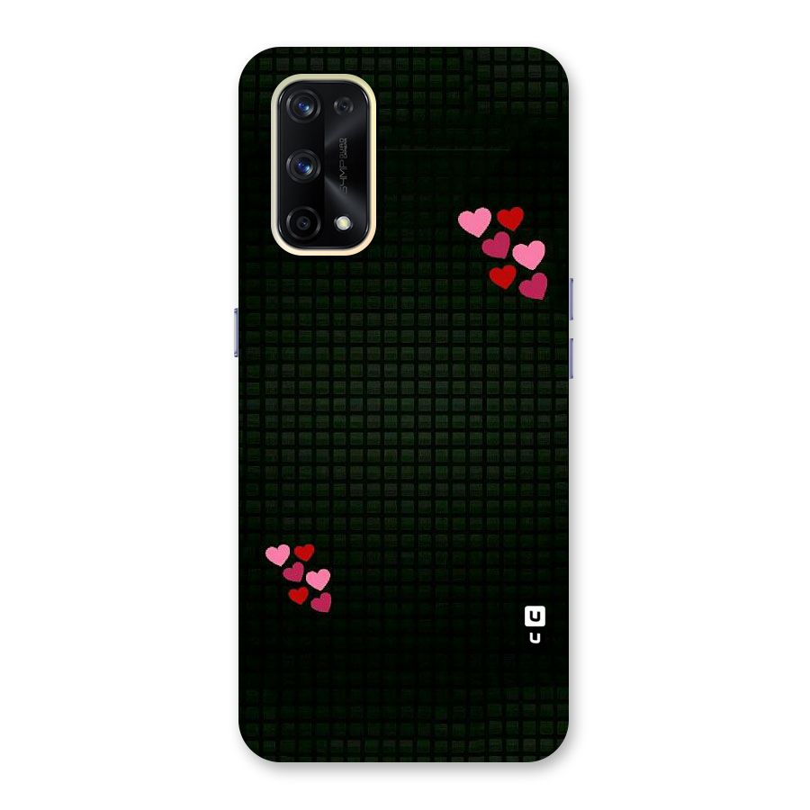 Square and Hearts Glass Back Case for Realme X7 Pro