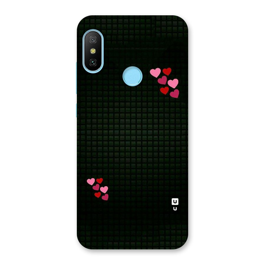 Square and Hearts Back Case for Redmi 6 Pro