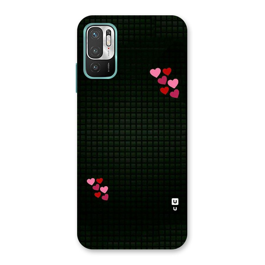 Square and Hearts Back Case for Redmi Note 10T 5G
