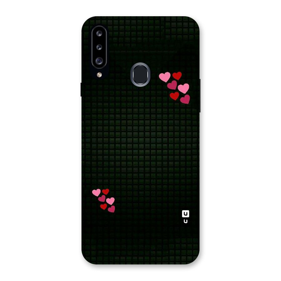 Square and Hearts Back Case for Samsung Galaxy A20s