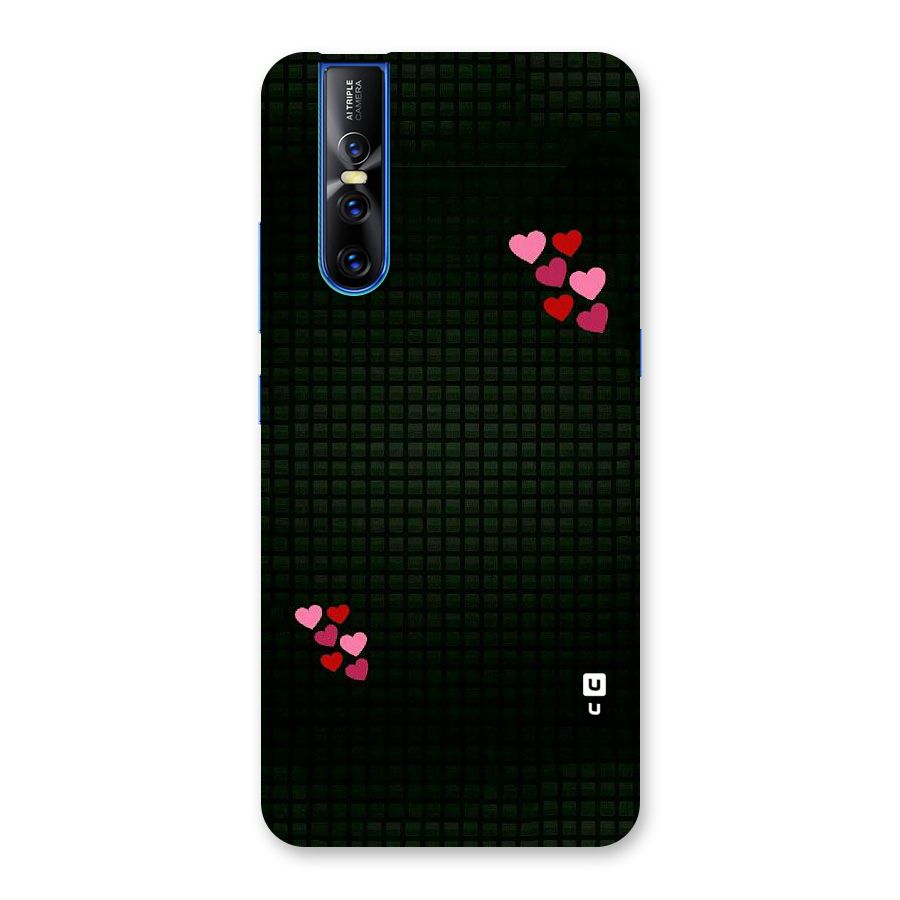 Square and Hearts Back Case for Vivo V15 Pro
