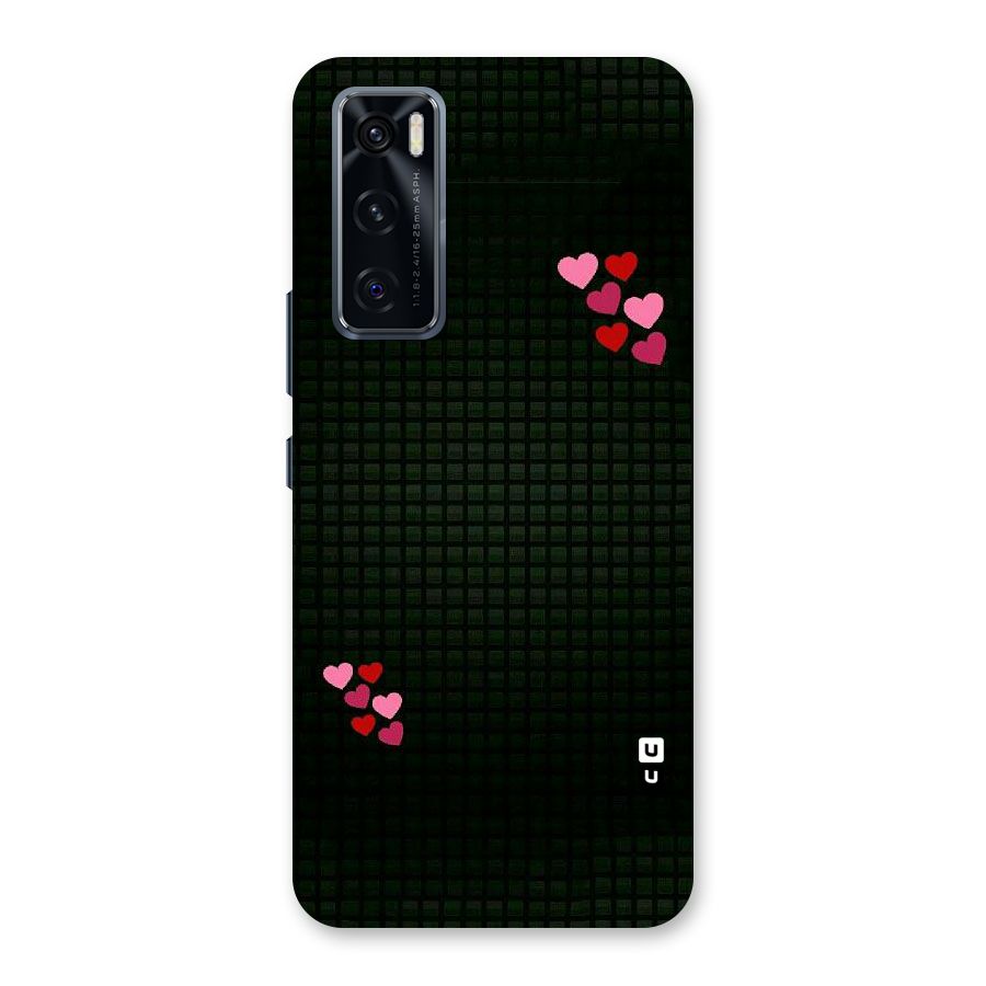 Square and Hearts Back Case for Vivo V20 SE