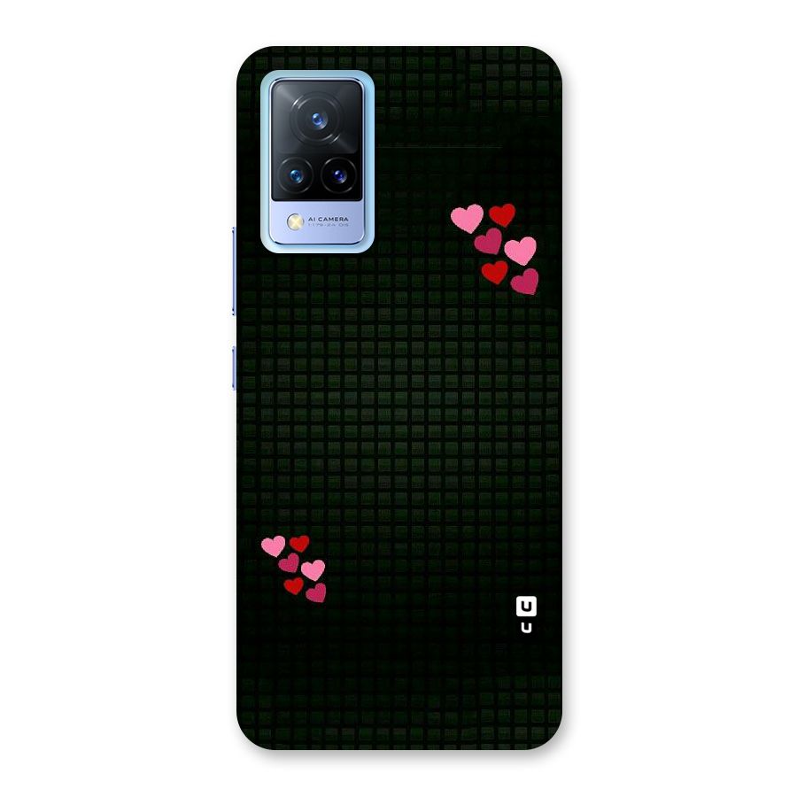 Square and Hearts Back Case for Vivo V21 5G