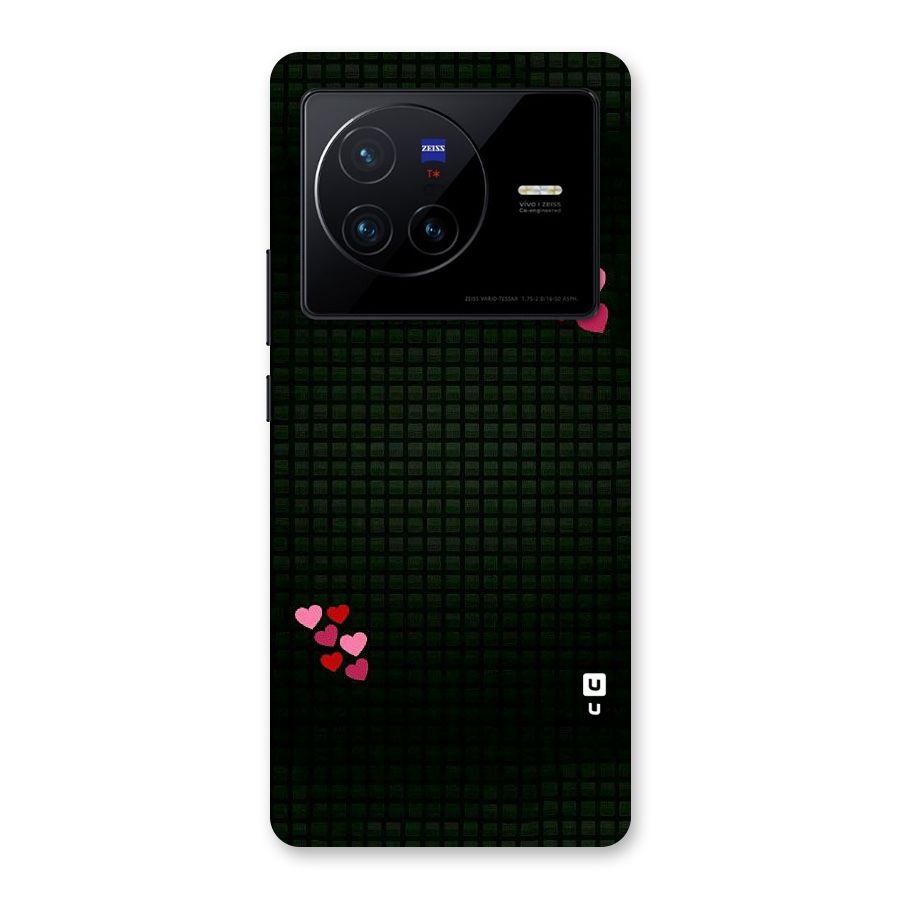 Square and Hearts Back Case for Vivo X80