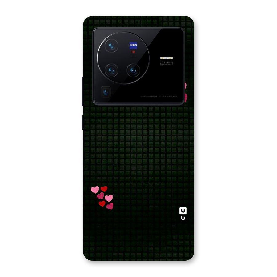Square and Hearts Back Case for Vivo X80 Pro