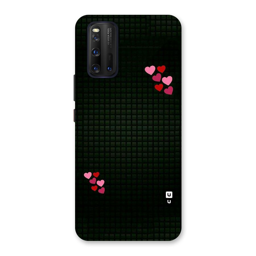 Square and Hearts Back Case for Vivo iQOO 3