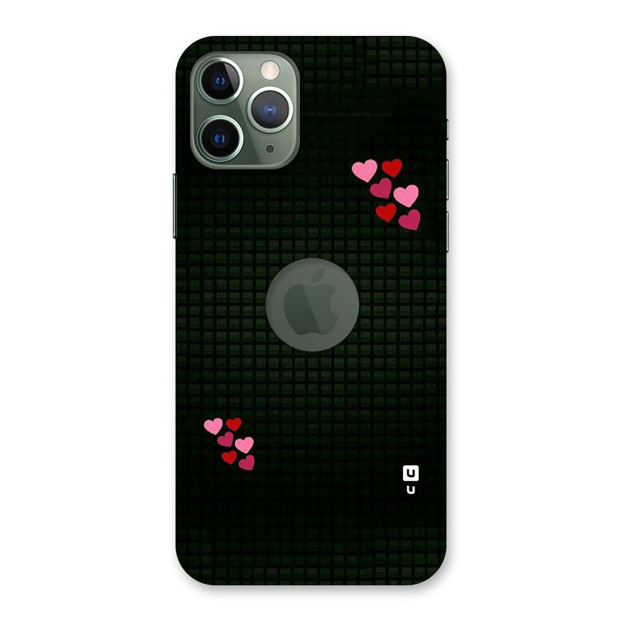 Square and Hearts Back Case for iPhone 11 Pro Logo  Cut