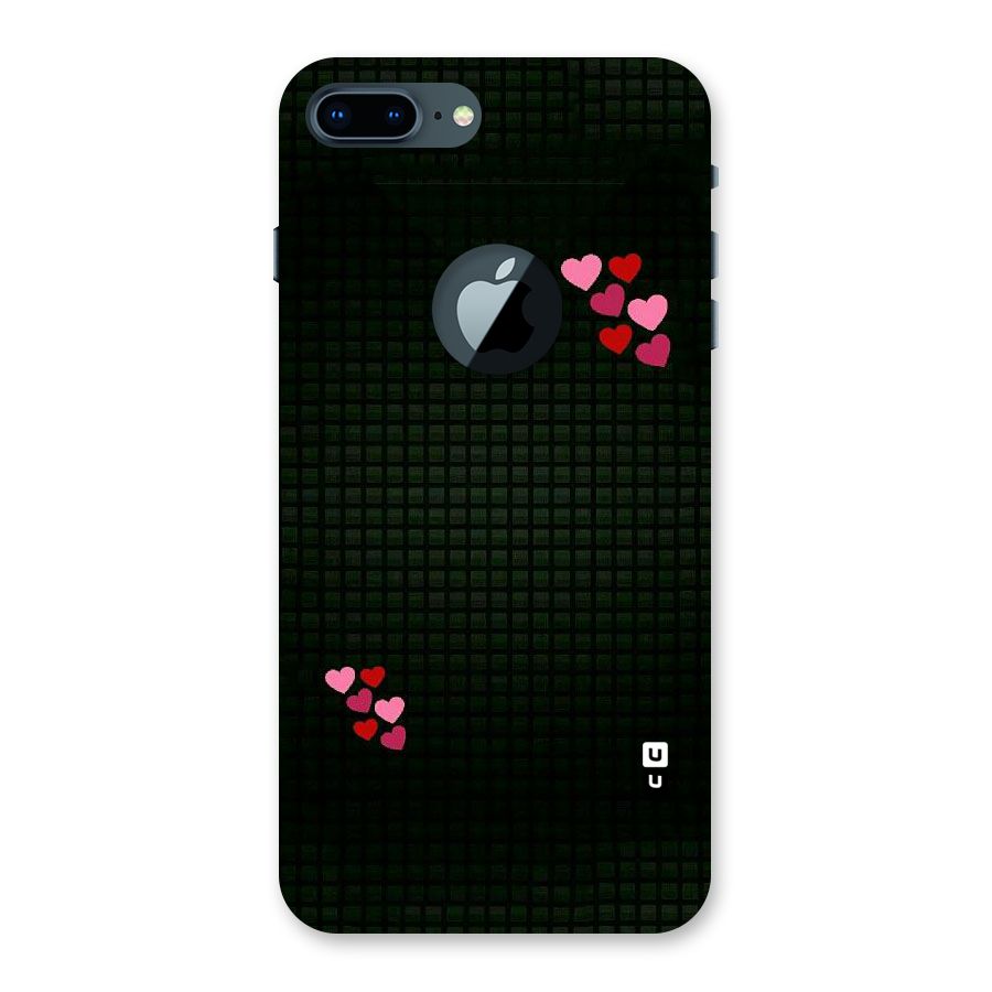 Square and Hearts Back Case for iPhone 7 Plus Logo Cut