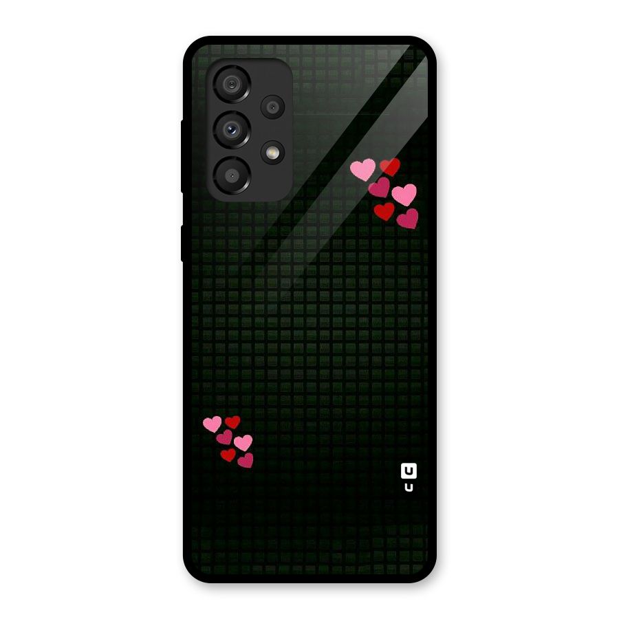 Square and Hearts Glass Back Case for Galaxy A33 5G
