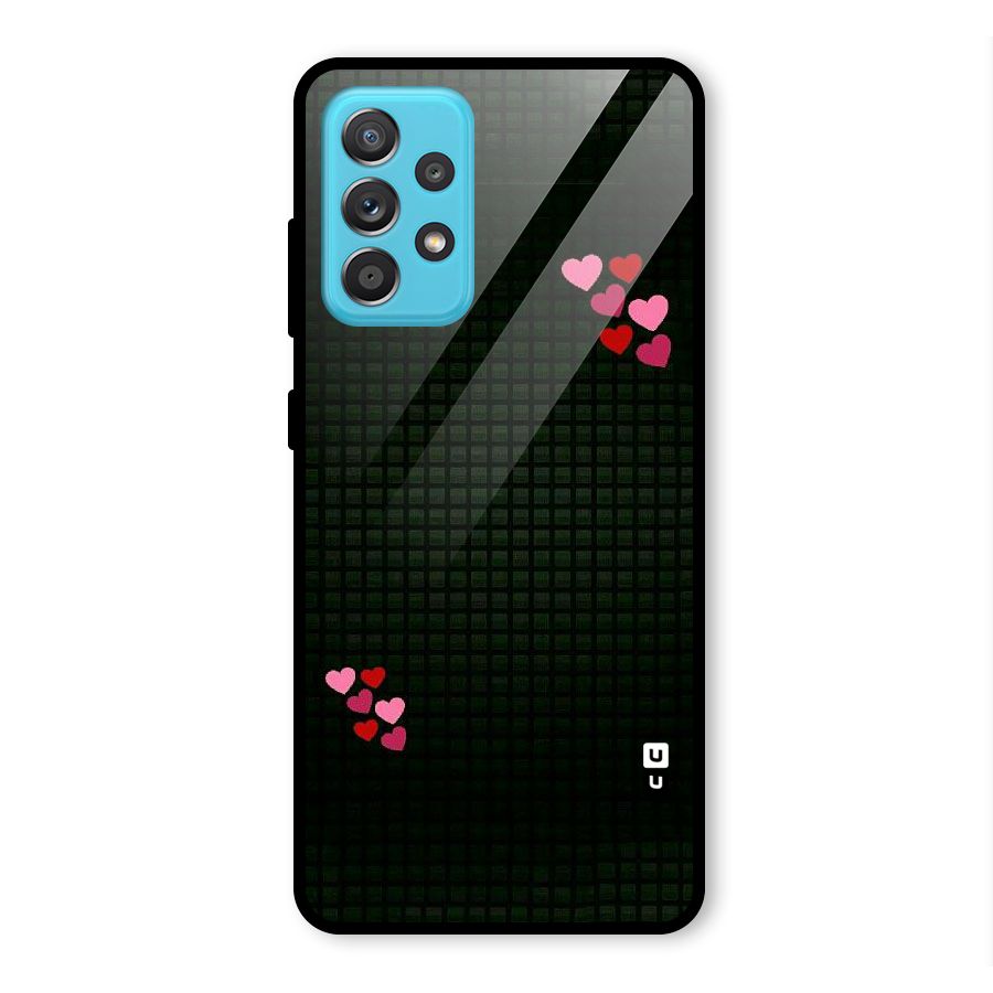 Square and Hearts Glass Back Case for Galaxy A52