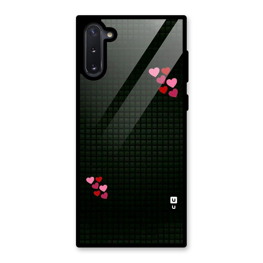 Square and Hearts Glass Back Case for Galaxy Note 10