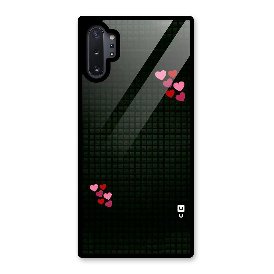 Square and Hearts Glass Back Case for Galaxy Note 10 Plus
