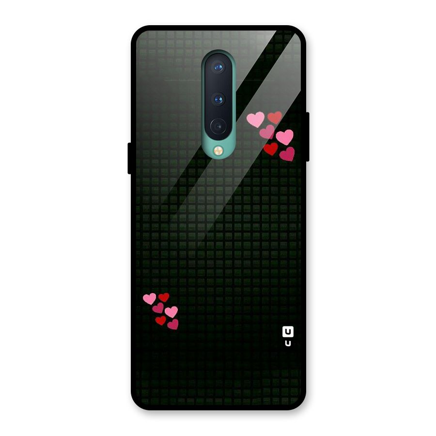 Square and Hearts Glass Back Case for OnePlus 8