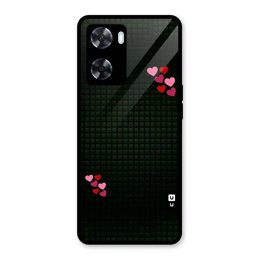 Square and Hearts Glass Back Case for Oppo A77