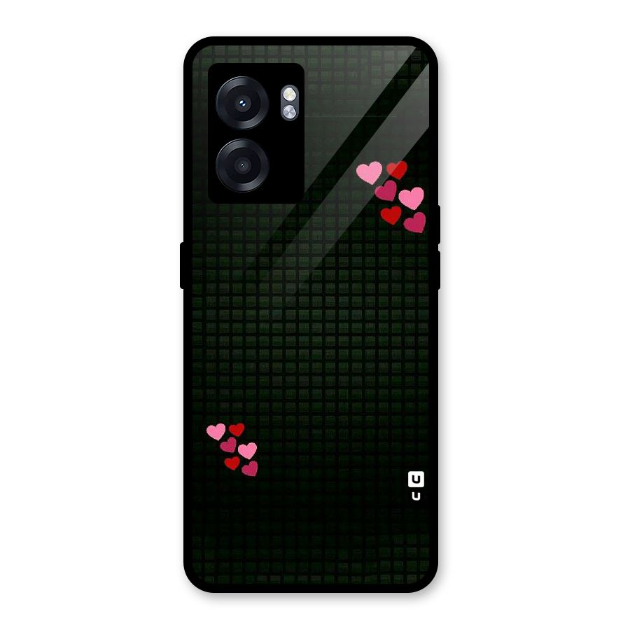 Square and Hearts Glass Back Case for Oppo K10 (5G)