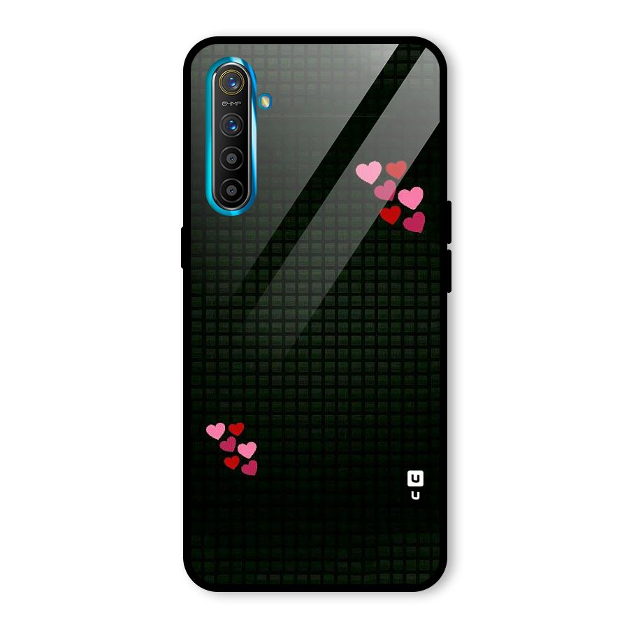 Square and Hearts Glass Back Case for Realme X2