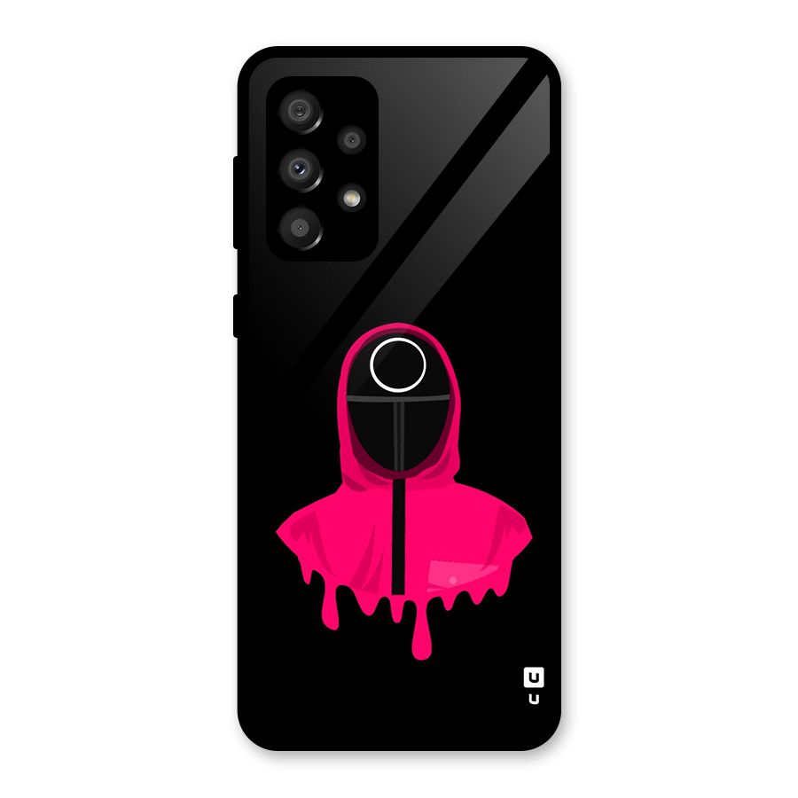 Squid Game Illustration Art Glass Back Case for Galaxy A32