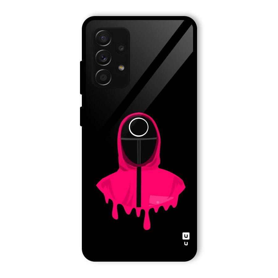 Squid Game Illustration Art Glass Back Case for Galaxy A53 5G
