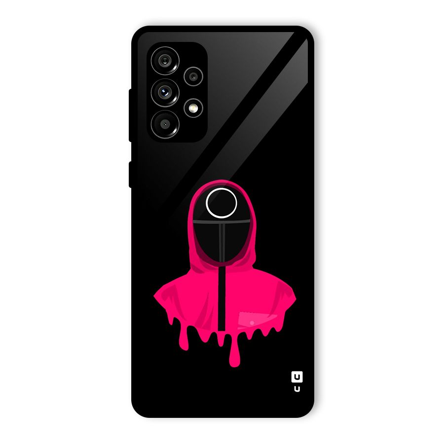 Squid Game Illustration Art Glass Back Case for Galaxy A73 5G