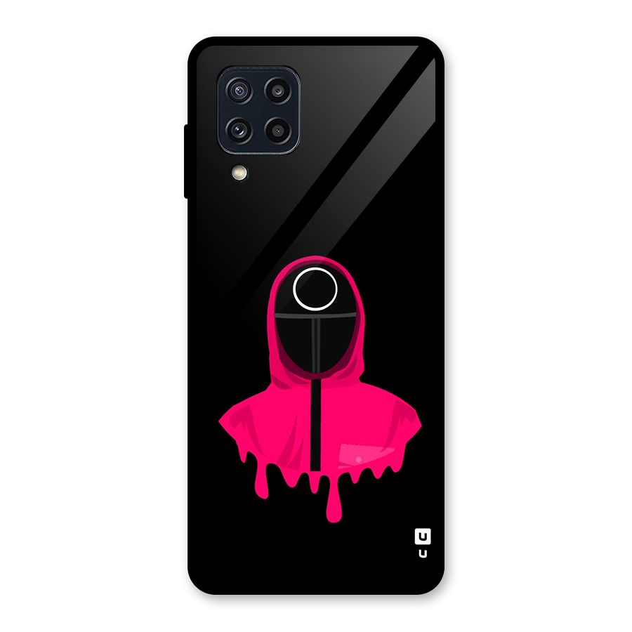 Squid Game Illustration Art Glass Back Case for Galaxy M32
