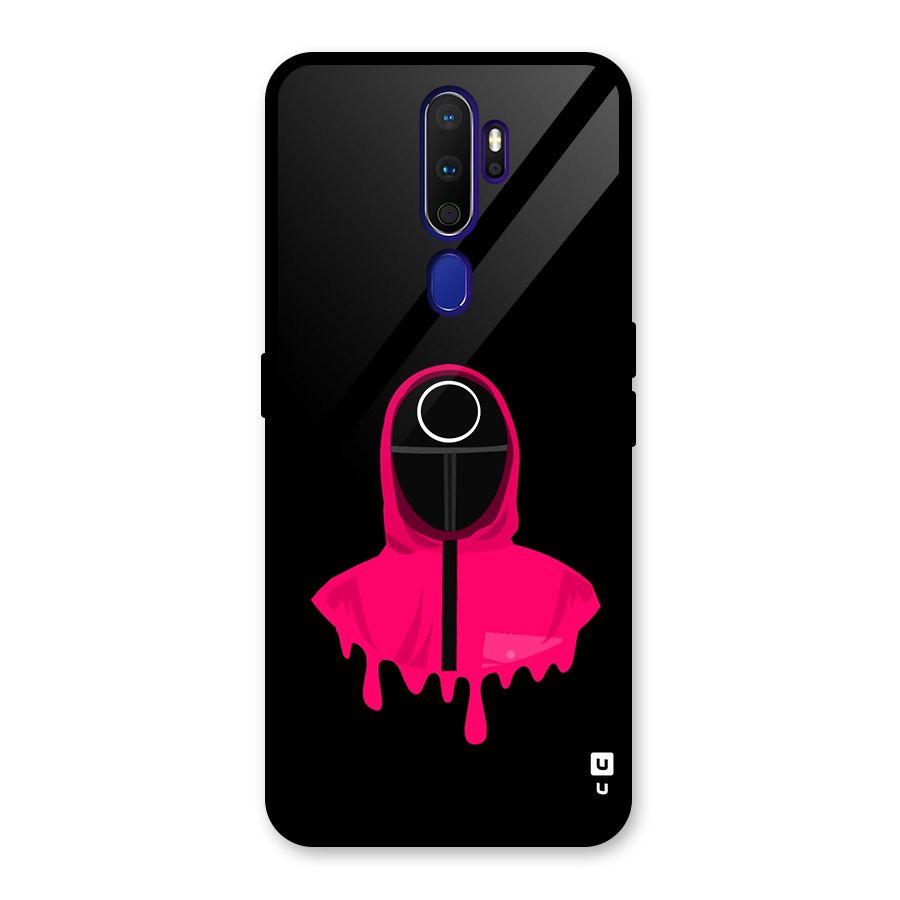 Squid Game Illustration Art Glass Back Case for Oppo A9 (2020)