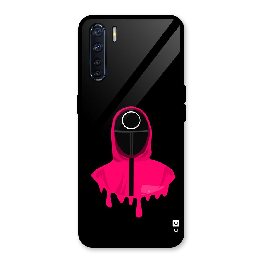 Squid Game Illustration Art Glass Back Case for Oppo F15