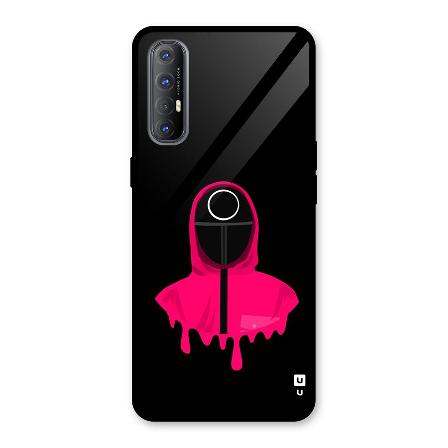 Squid Game Illustration Art Glass Back Case for Oppo Reno3 Pro