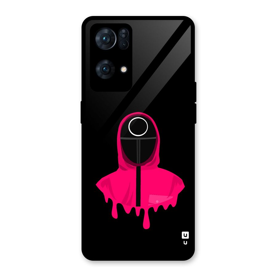 Squid Game Illustration Art Glass Back Case for Oppo Reno7 Pro 5G