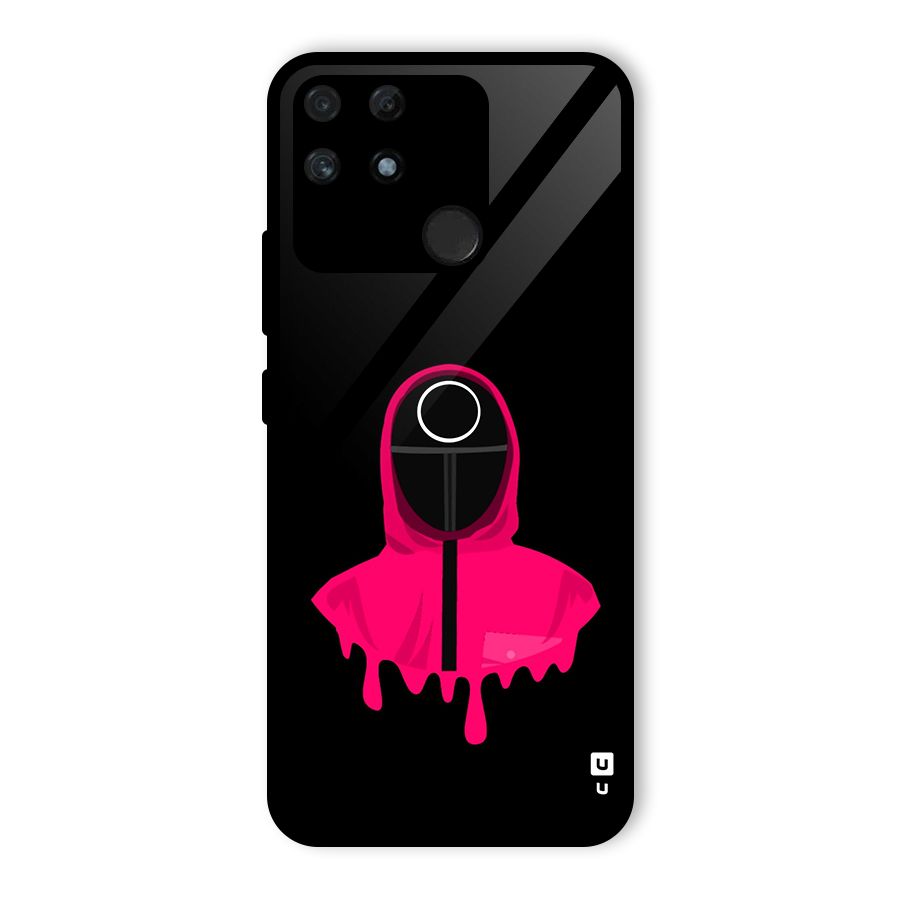Squid Game Illustration Art Glass Back Case for Realme Narzo 50A